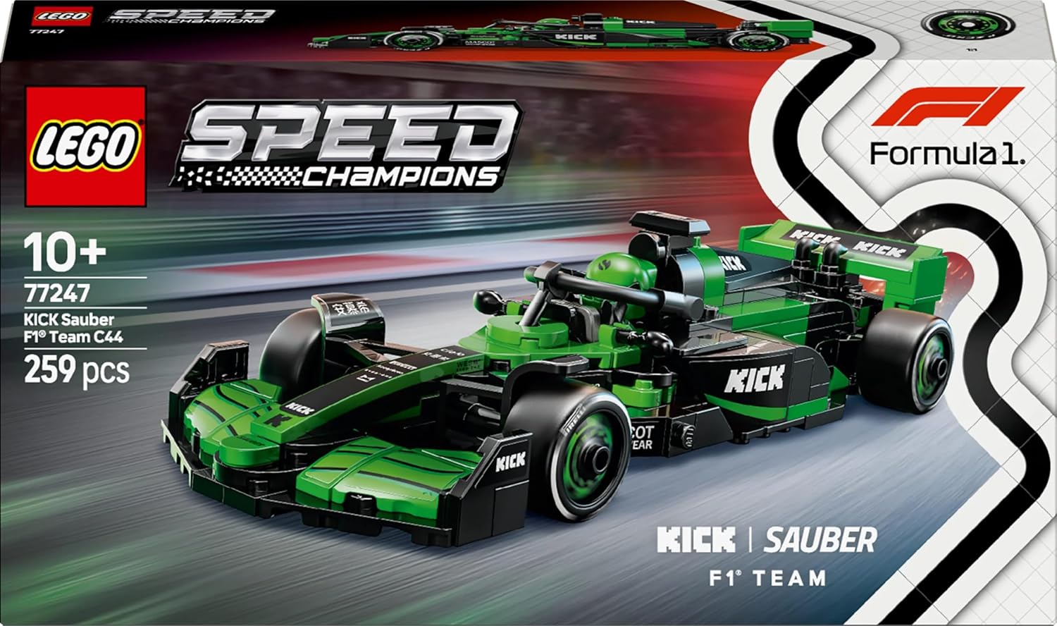 LEGO Speed Champions Kick Sauber F1 Team C44 Race Car Building Kit For Ages 10+