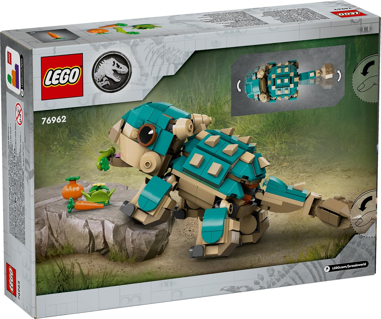 LEGO Jurassic World Baby Bumpy Ankylosaurus Toy Set for Ages 7+