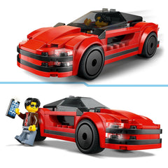 LEGO City Red Sports Car Supercar Toy Vehicle Building Kit For Ages 5+