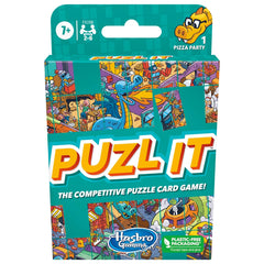 Hasbro Gaming Puzl It Pizza Party Competitive Puzzle Card Game for Ages 7 and Up