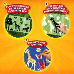 Skillmatics Magical Sun Art Animals Mess-Free DIY STEM Craft Paper Art Kit For Kids Ages 4+