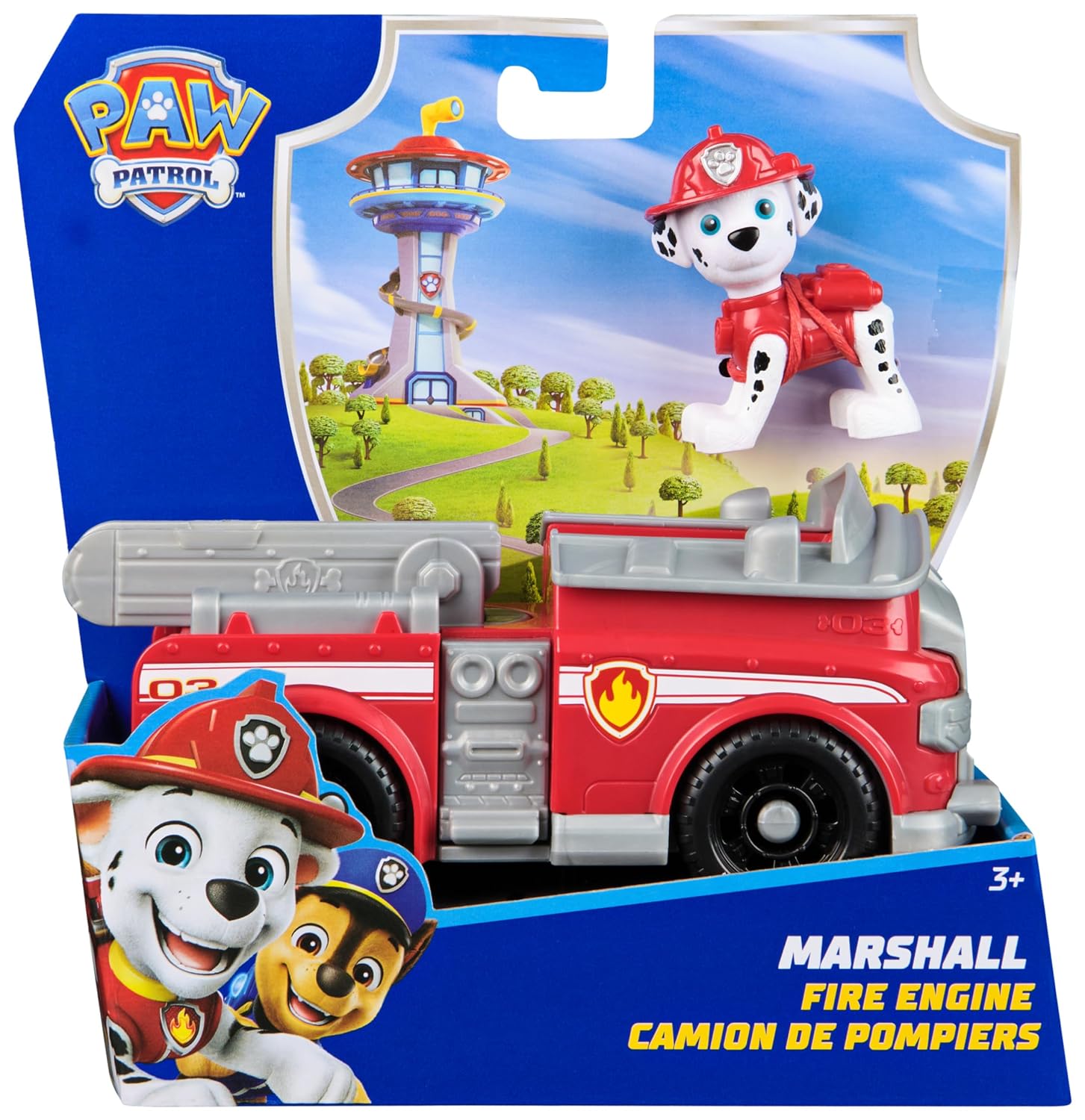 PAW Patrol - Marshall Figure with Fire Brigade Vehicle for Children Ages 3 Years & Up