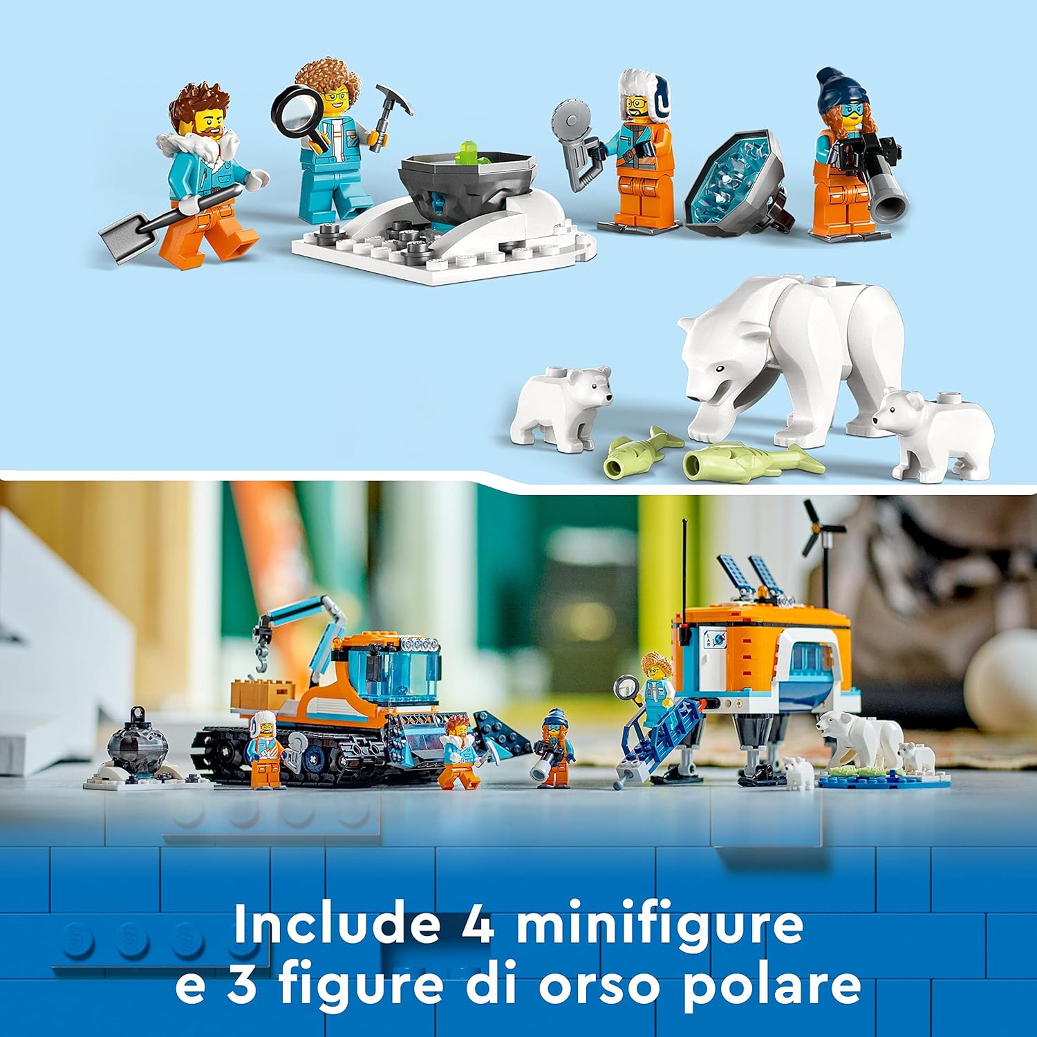 LEGO City Arctic Explorer Truck and Mobile Lab Building Kit For Ages 6+
