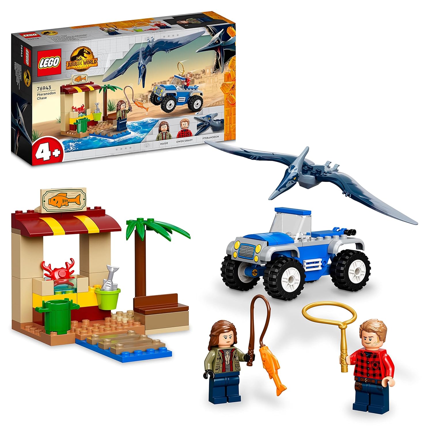 LEGO Jurassic World Pteranodon Chase Building Kit for Ages 4+