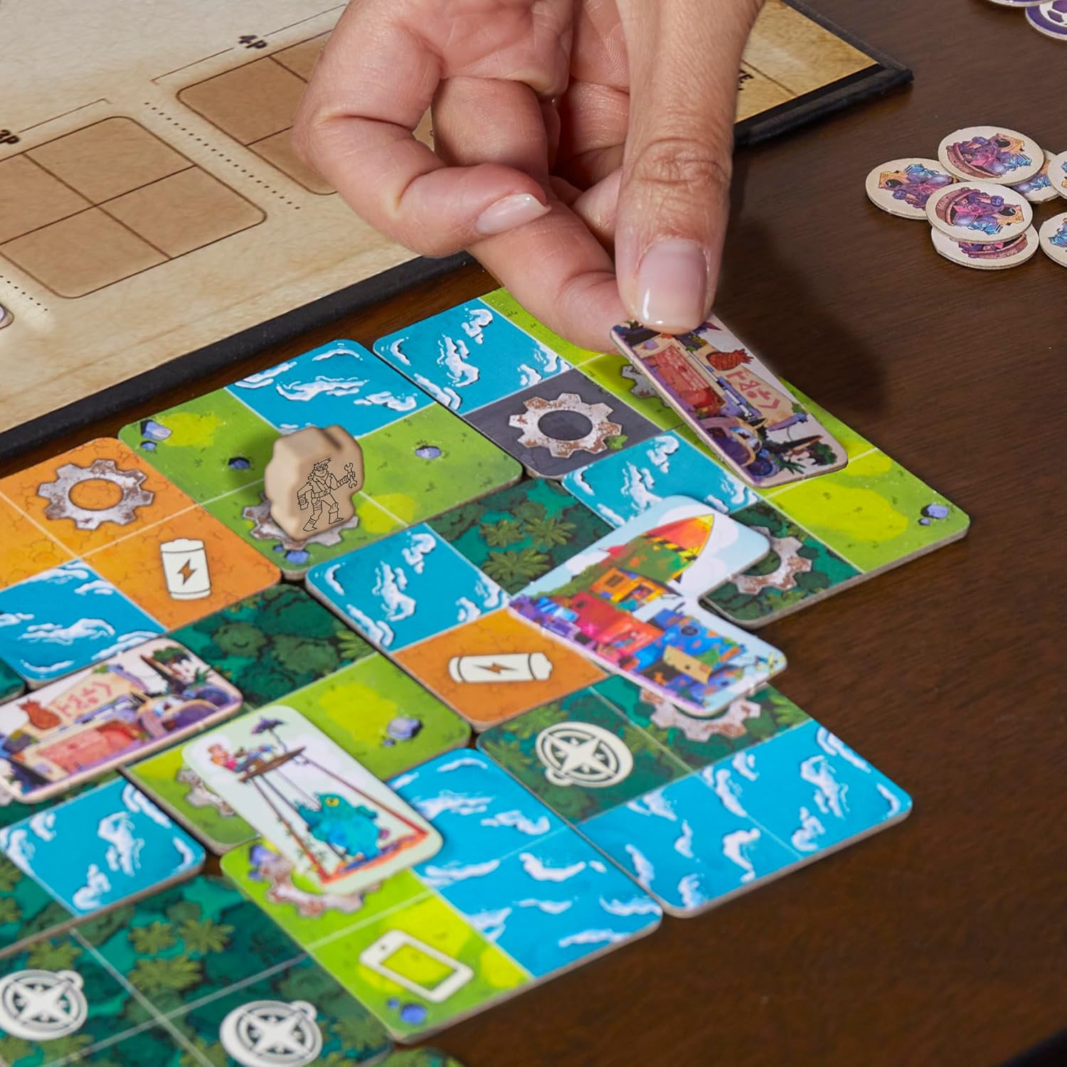 Hasbro Gaming Life in Reterra - A Community (Re) Building Strategy Board Game for Adults and Families for Ages 10+