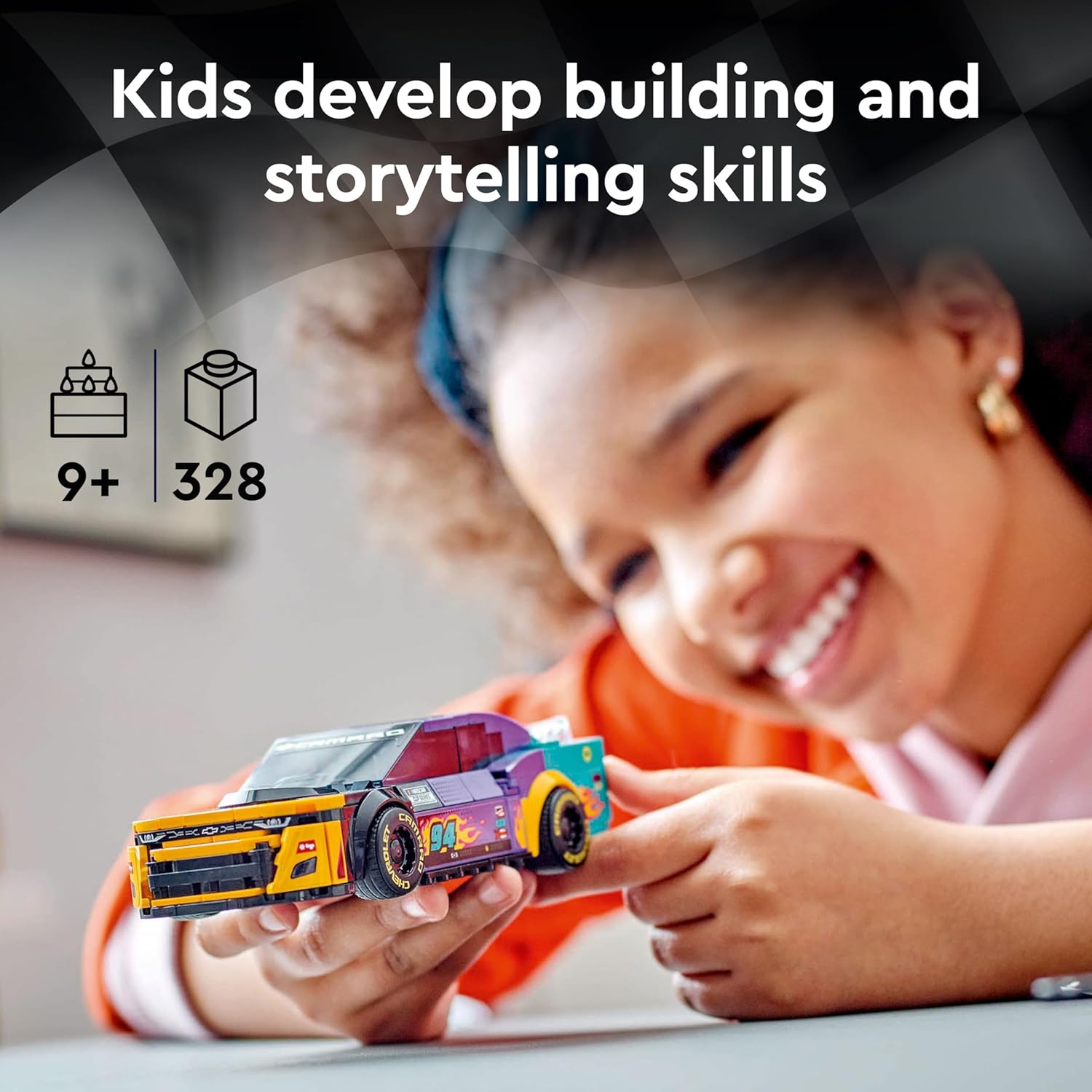 LEGO Speed Champions NASCAR Next Gen Chevrolet Camaro Vehicle Building Kit For Ages 9+