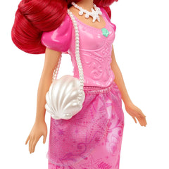 Disney Princess Ariel Fashion Doll in Signature Pink Dress and 9 Accessories Inspired by The Movie for Kids Ages 3+