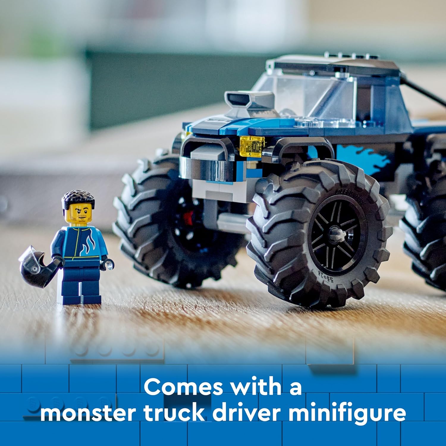 LEGO City Blue Monster Truck Off-Road Toy Set Building Kit for Ages 5+