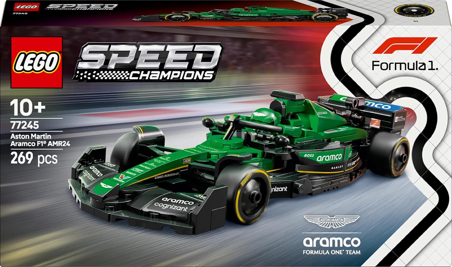 LEGO Speed Champions Aston Martin Aramco F1 AMR24 Race Car Building Kit For Ages 10+