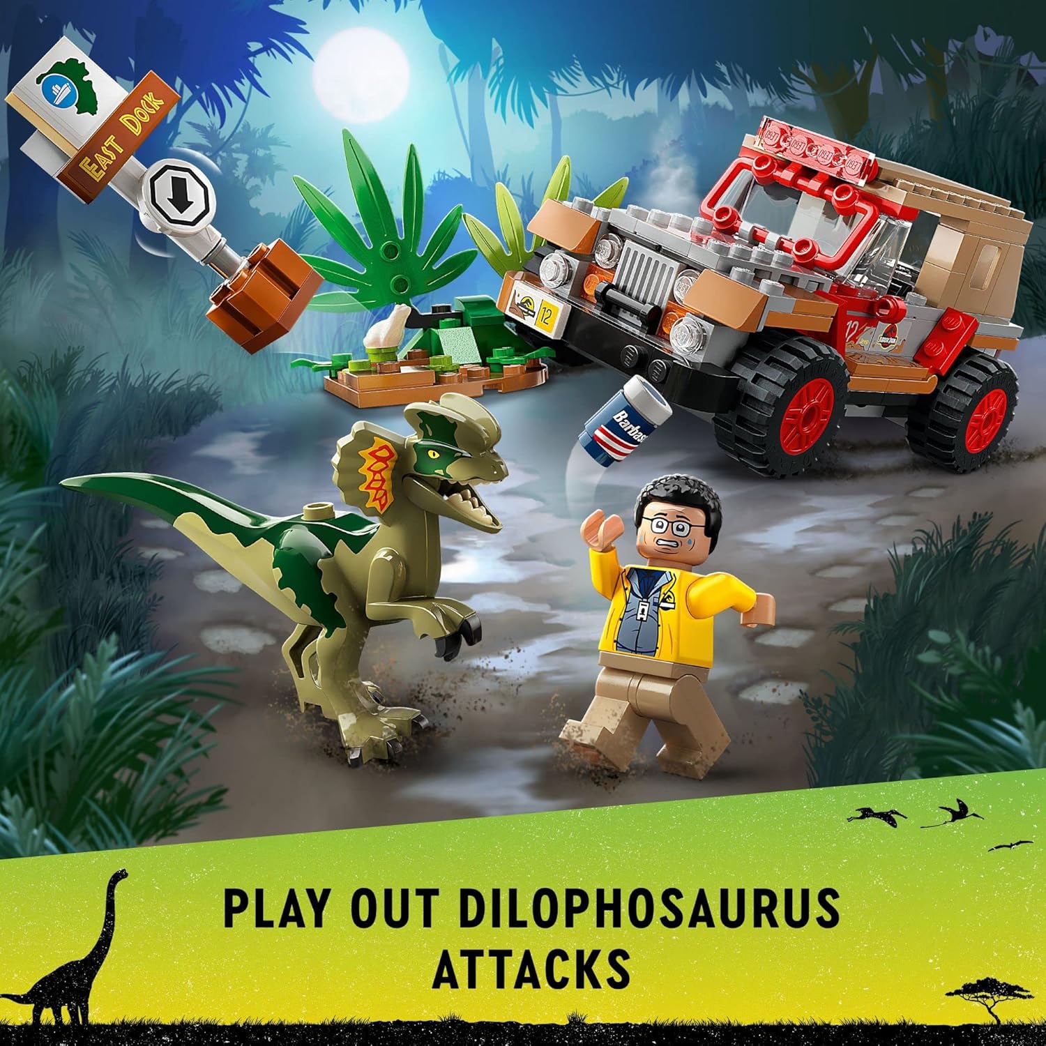 Lego Builder Lego Jurassic World Dilophosaurus Attack Jurassic