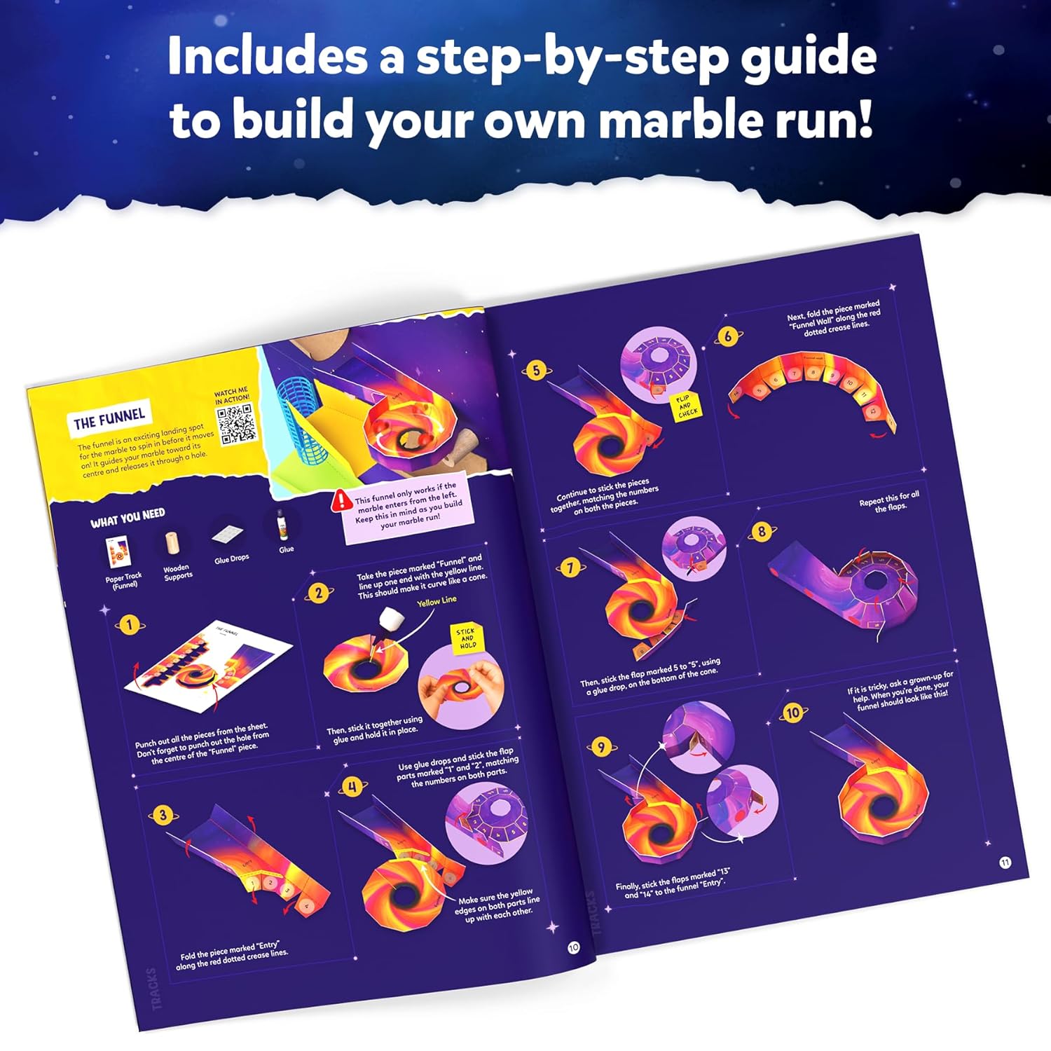 Skillmatics Marble Run STEM Building & Construction Kit for Kids Ages 8+