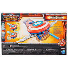 Marvel Mech Strike Mechasaurs Captain America Redwing NERF Blaster with 3 Darts for Kids Ages 5 Years and Up