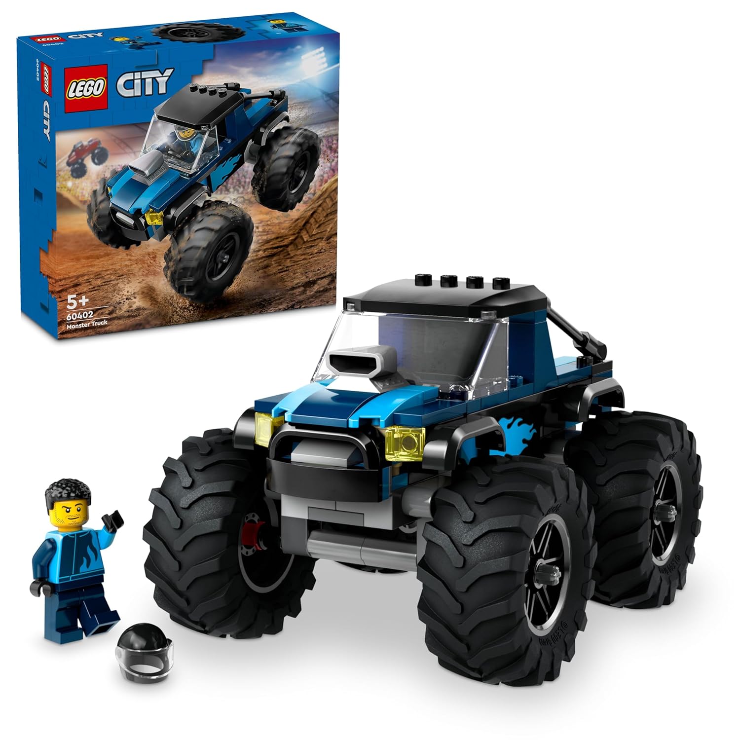 LEGO City Blue Monster Truck Off-Road Toy Set Building Kit for Ages 5+