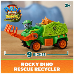 PAW Patrol The Dino Film Rocky's Dino Rescue Recycler Action Car Figure For Kids 3 Years and Above