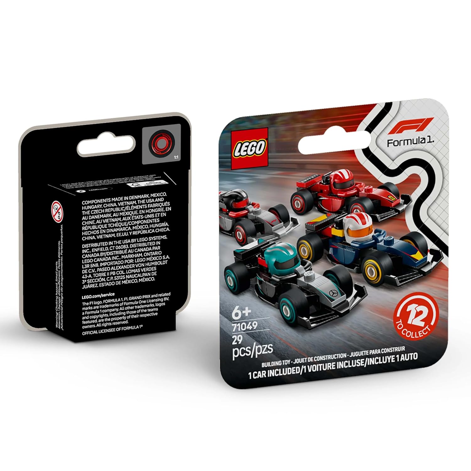 LEGO F1 Collectible Race Cars For Kids and Collectors,Design & Styles May Vary, Any 1 Model