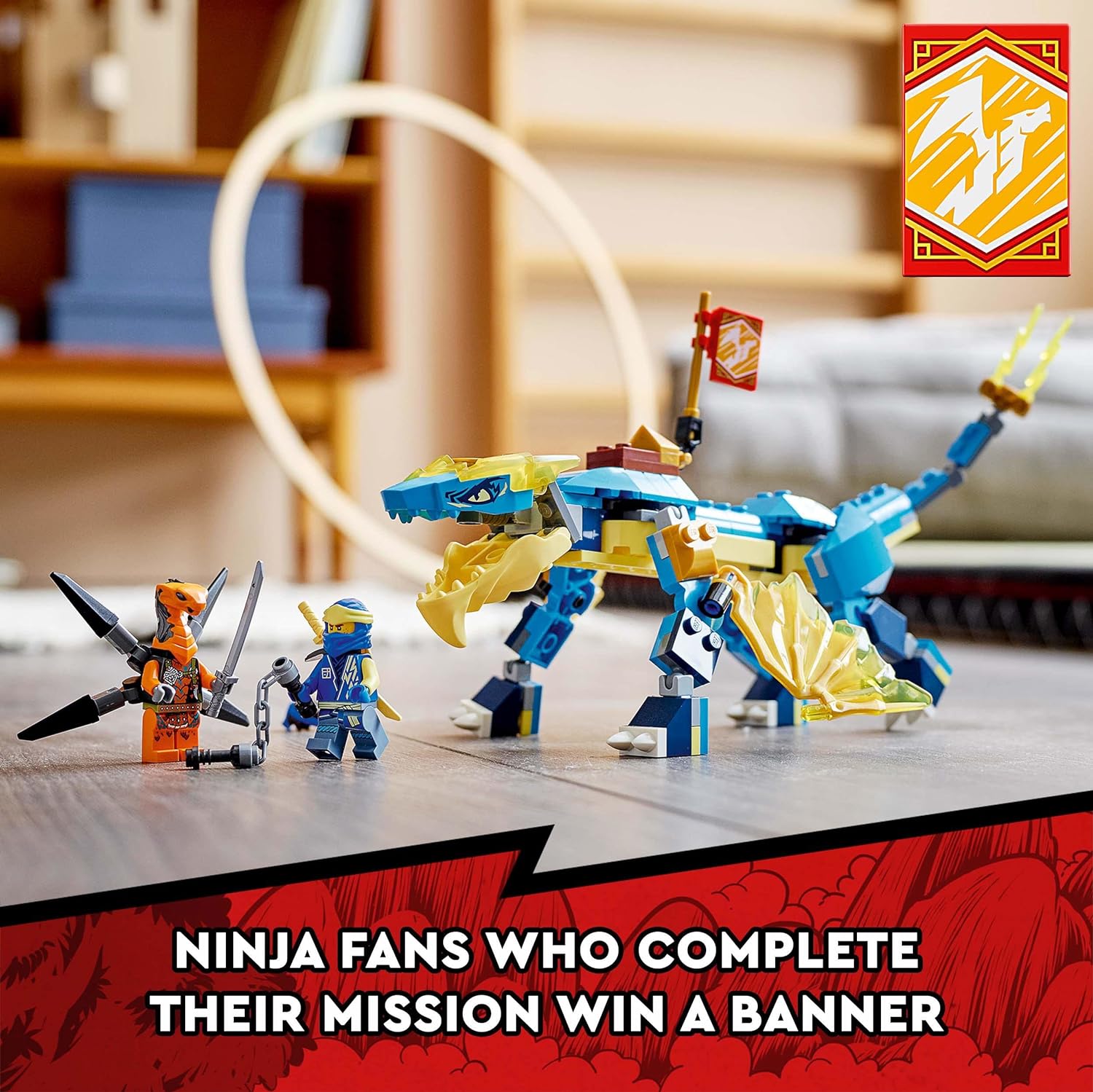 LEGO Ninjago Jay’s Thunder Dragon EVO Building Kit for Ages 6+