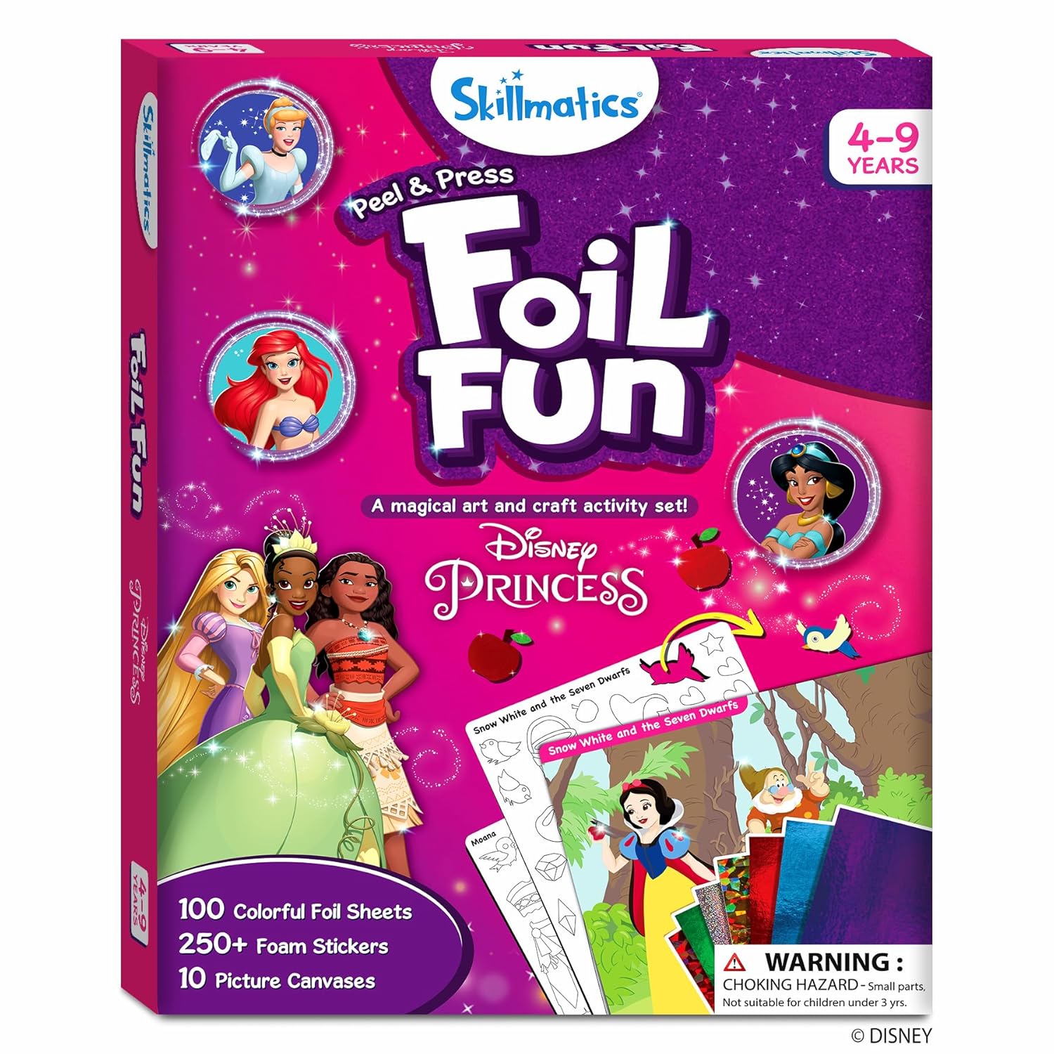Skillmatics Foil Fun Disney Princess No Mess Art Kit For Kids Ages 4+