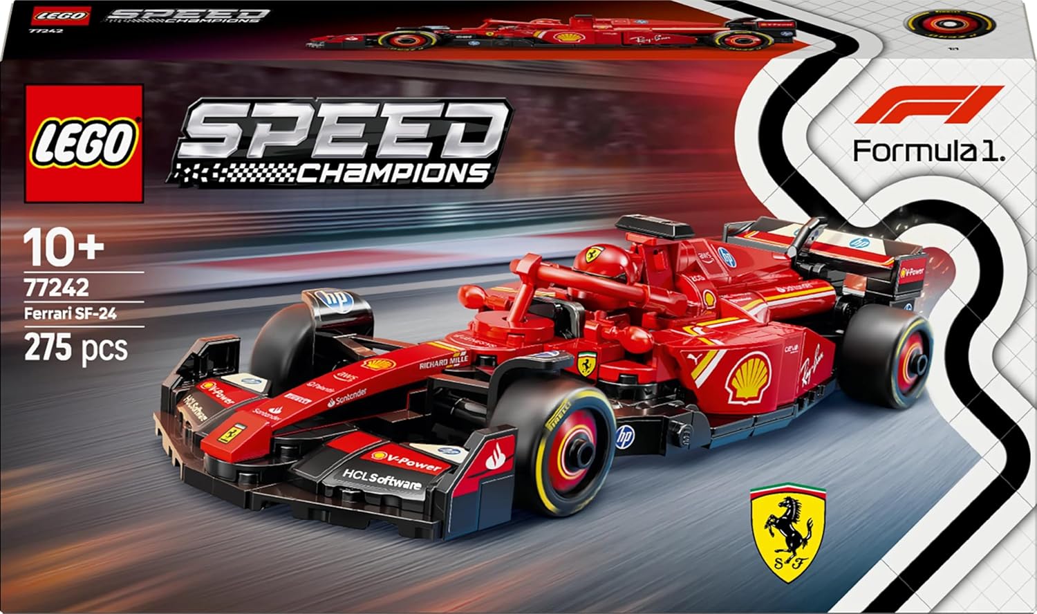 LEGO Speed Champions Ferrari SF-24 F1 Race Car Driver Building Kit For Ages 10+