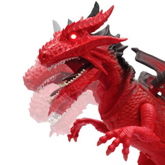 Dragon-I Mighty Megasaur Dragon with Lights and Sound For Kids Ages 3+, Red