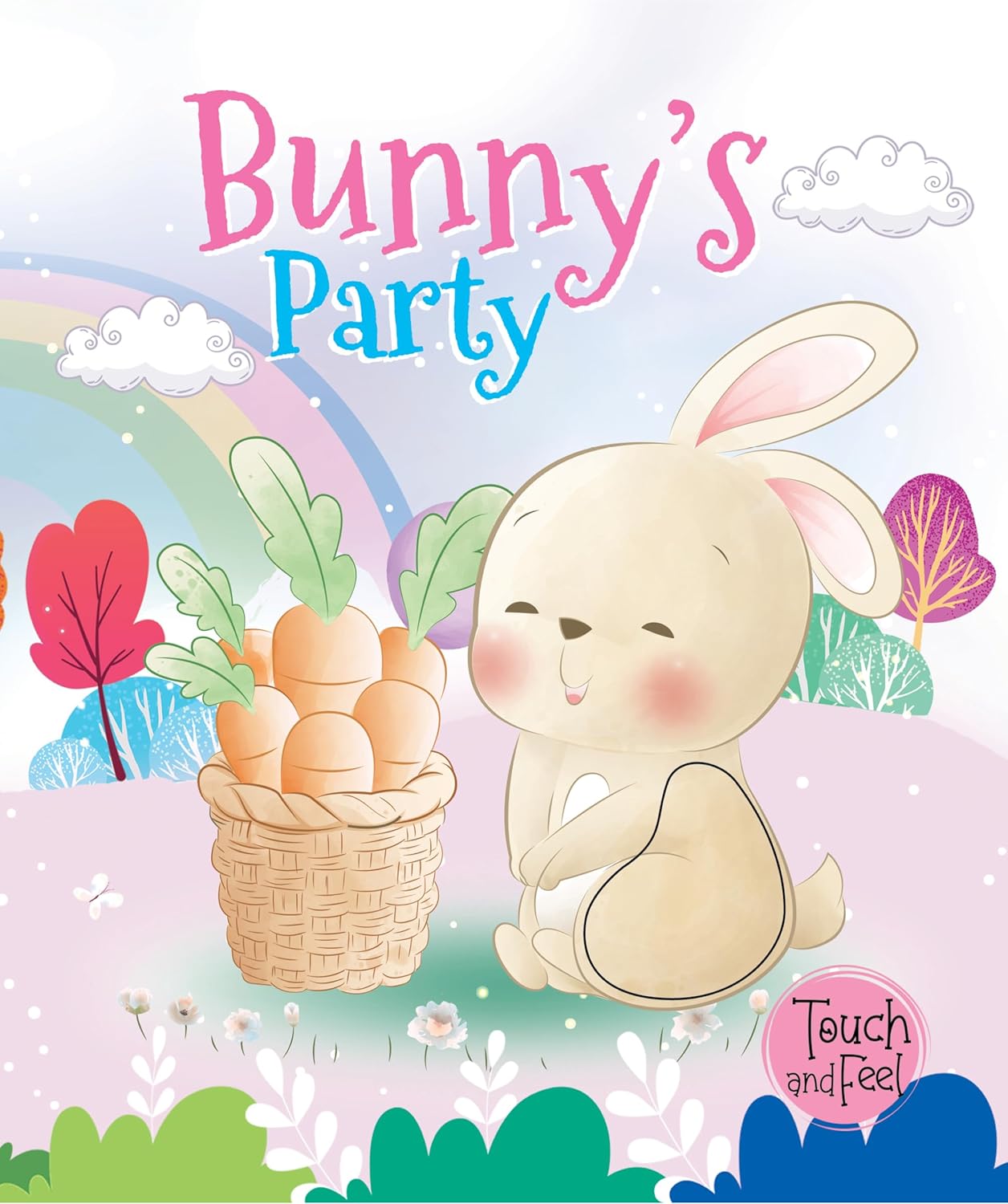 Booktopus Touch and Feel Board Book - Bunny's Party Sensory Book for Toddlers - Textured Baby Books for 4+