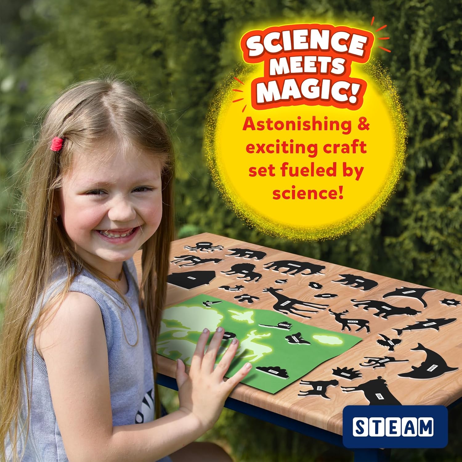 Skillmatics Magical Sun Art Animals Mess-Free DIY STEM Craft Paper Art Kit For Kids Ages 4+