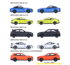 Majorette Mercedes AMG 5 Pack Set - Metal Toy Car with Freewheel, Suspension & Opening Parts for Kids & Collectors