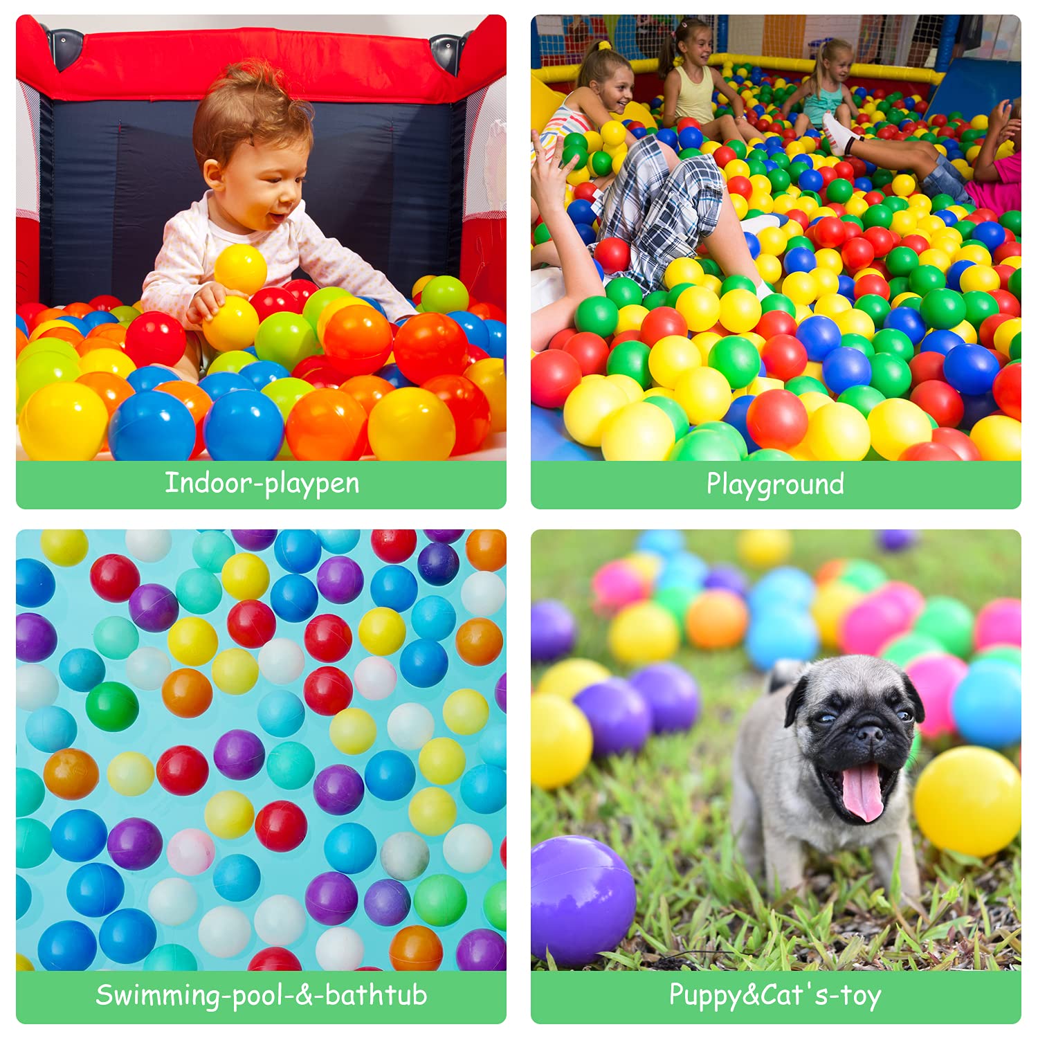 REZNOR 70mm Vibrant Colour Soft and Child-Friendly Play Plastic Pool Balls Designed for Kids with Gentle Edges, Set of 25