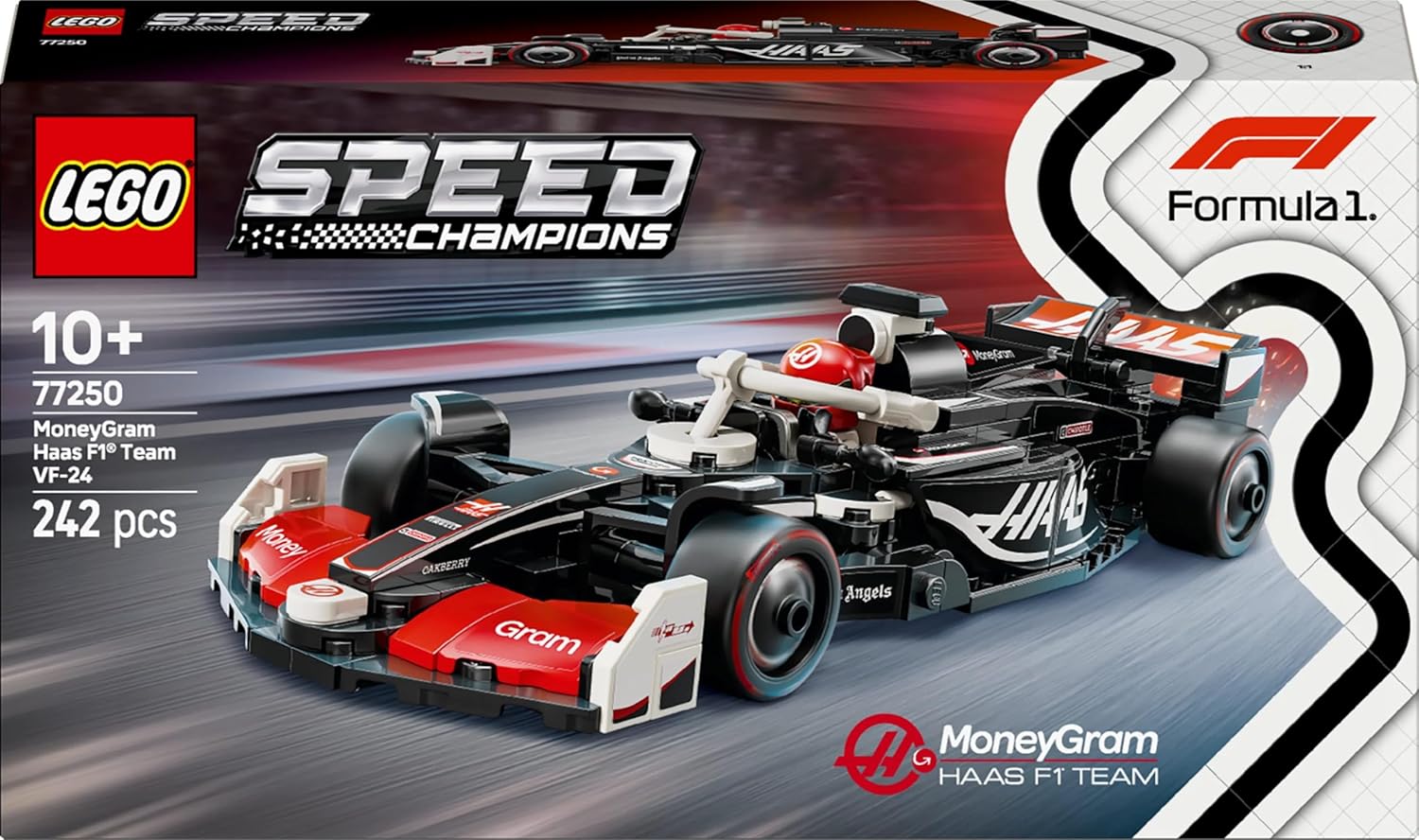 LEGO Speed Champions MoneyGram Haas F1 Team VF-24 Race Car Building Kit For Ages 10+