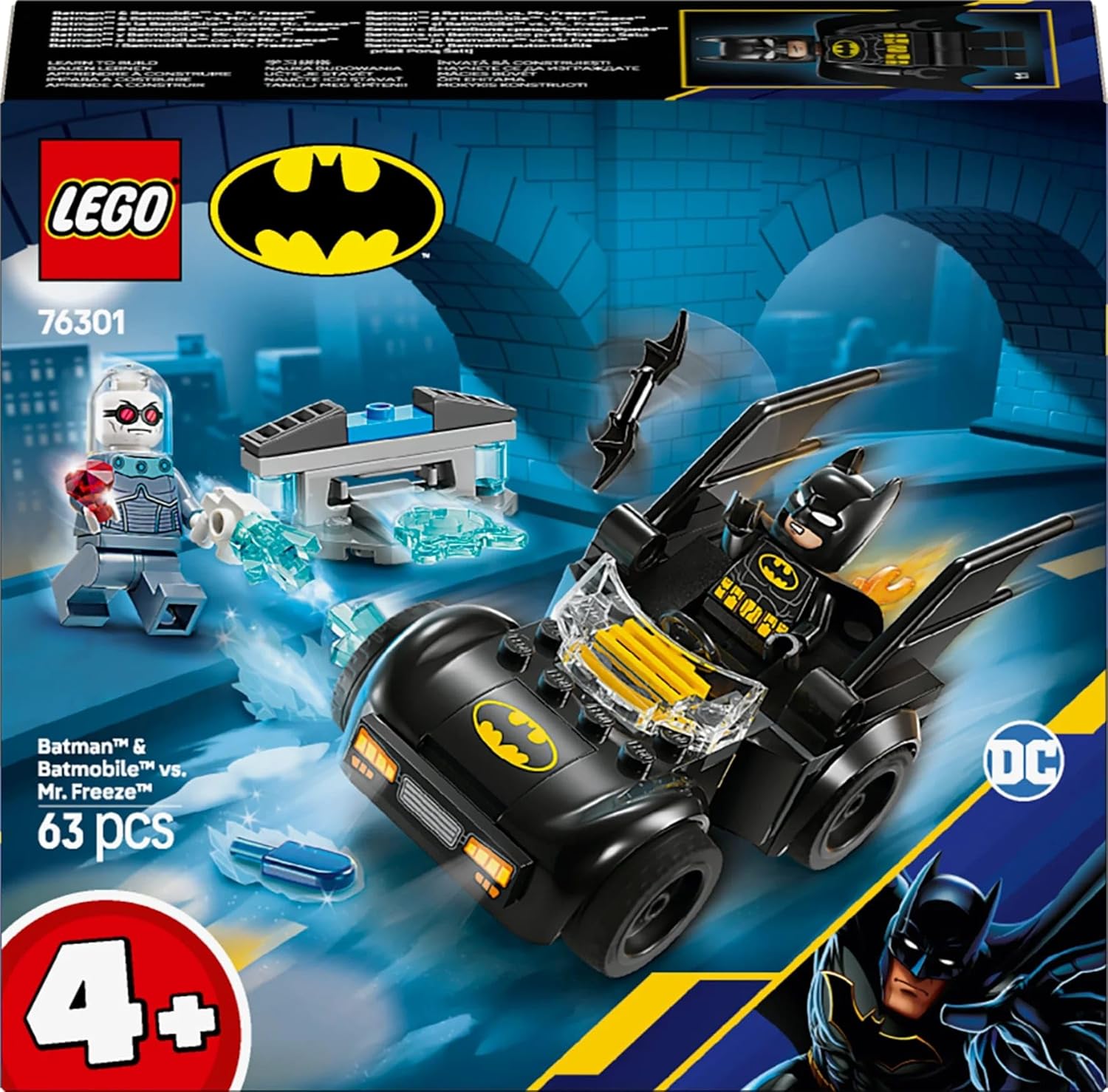 LEGO DC Batman & Batmobile vs. Mr. Freeze Vehicle Playset Building Kit For Ages 4+