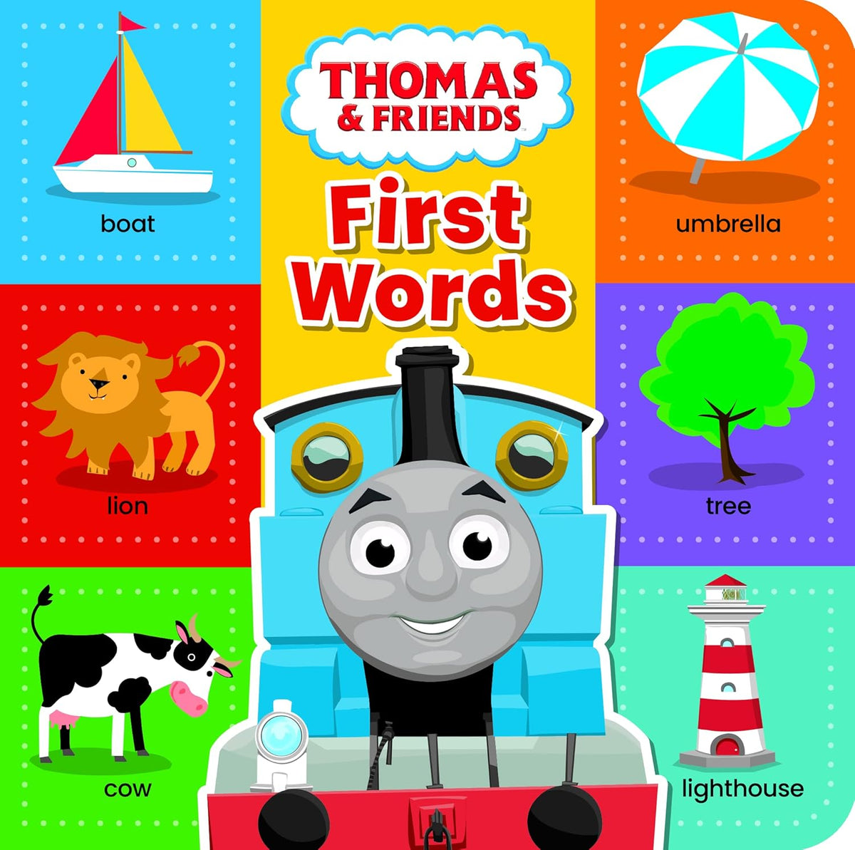 Thomas & Friends: First Words bright and colourful board book for Ages 18 months Above