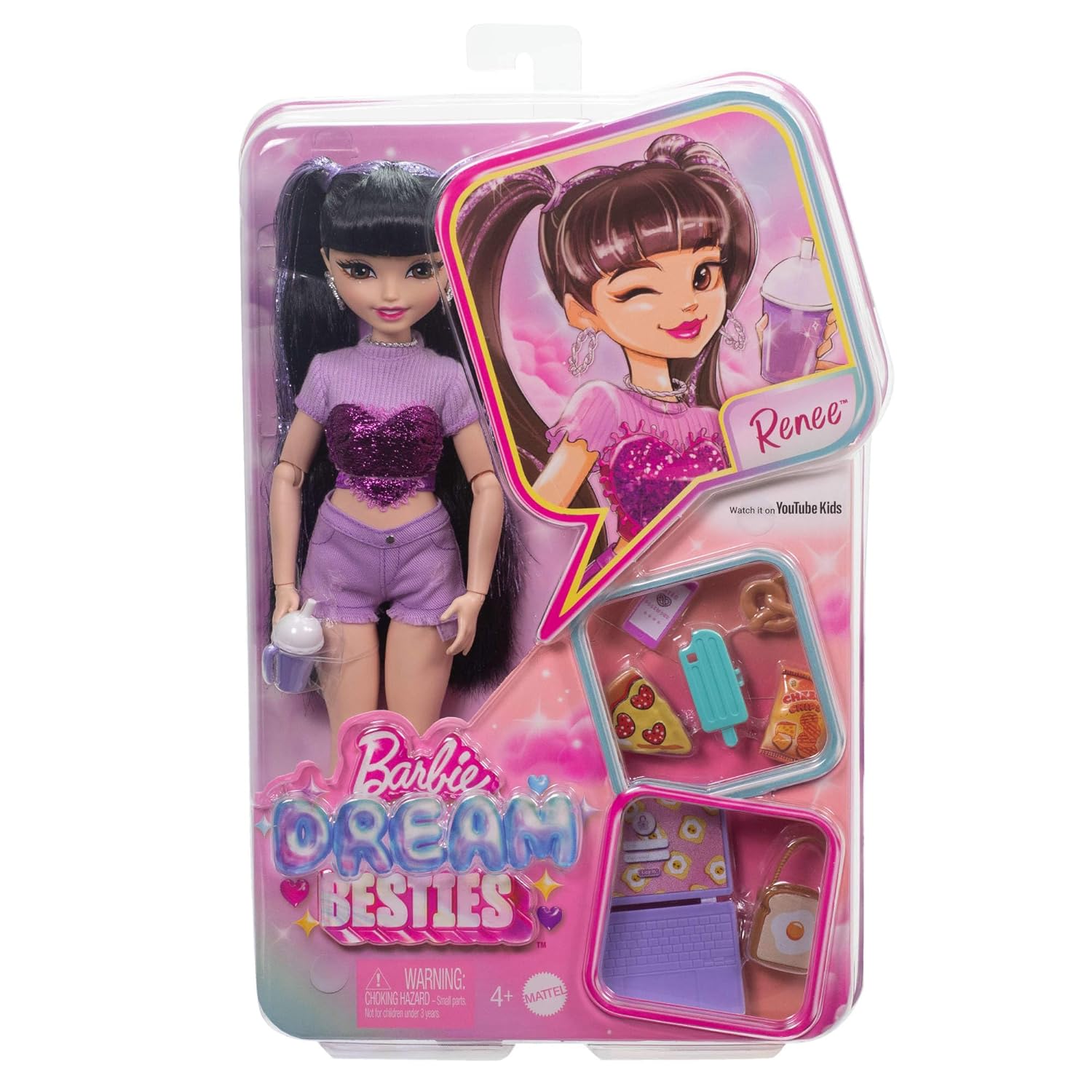 Barbie Dream Besties Renee Fashion Doll With Accessories For Kids Ages 4+