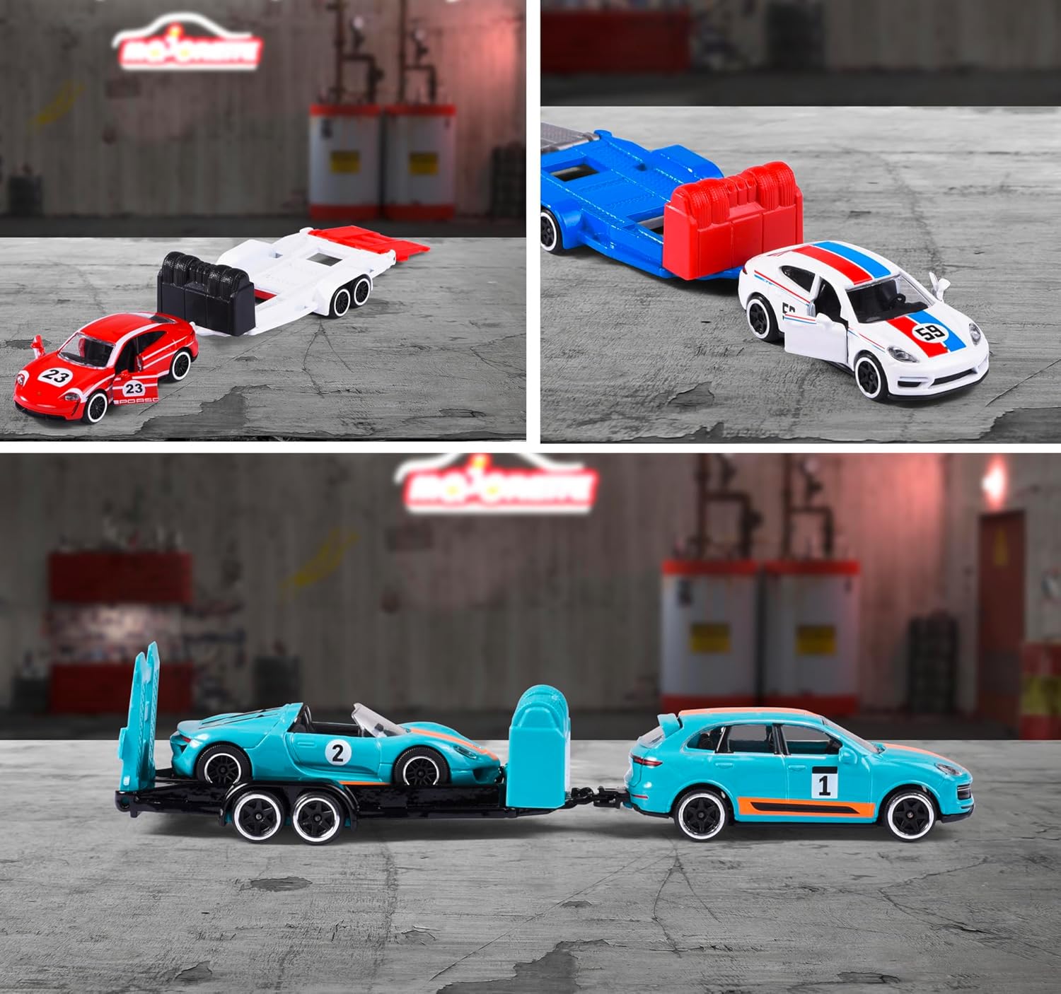 Majorette Porsche Race Trailer Assortment For Kids & Collectors Styles & Design May Vary
