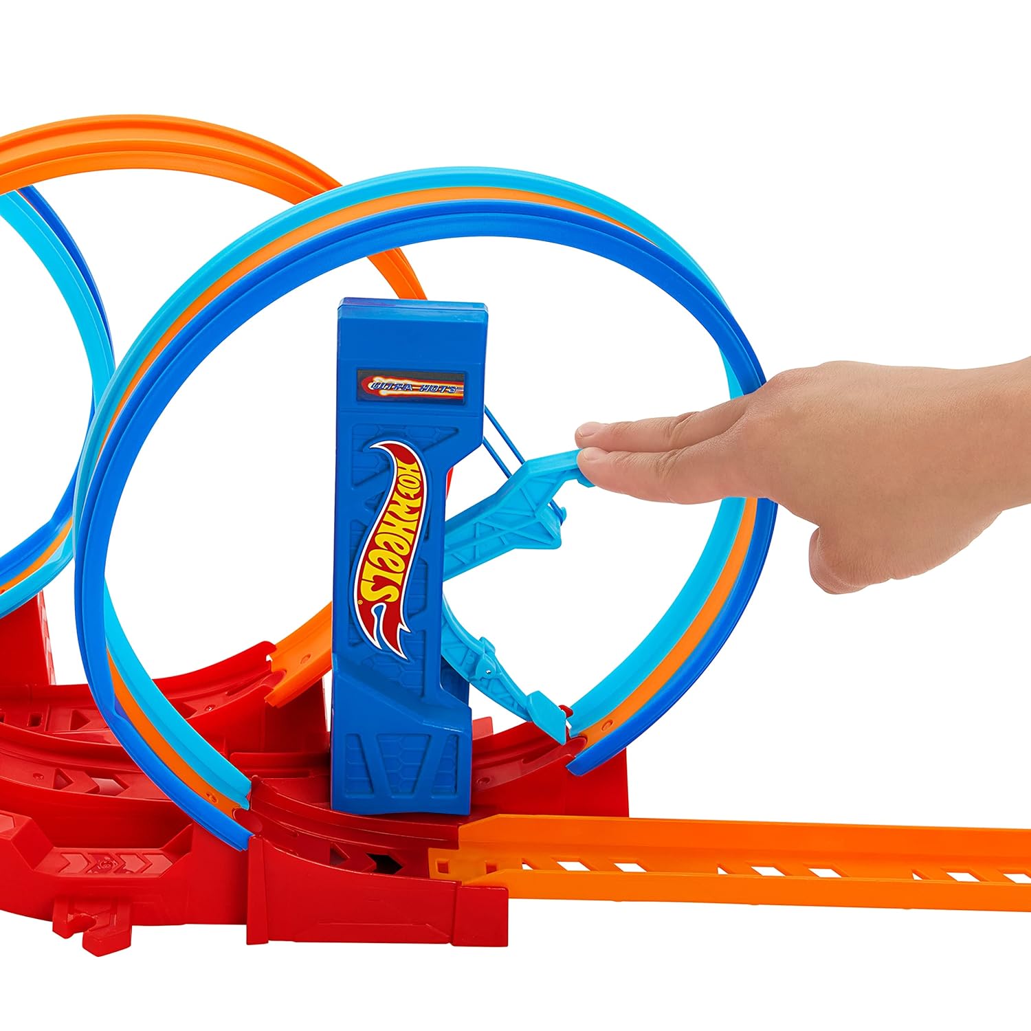 Hot Wheels Ultra Hots Loop Madness Track Set with 3 Loops and 1 Hot Wheels Car