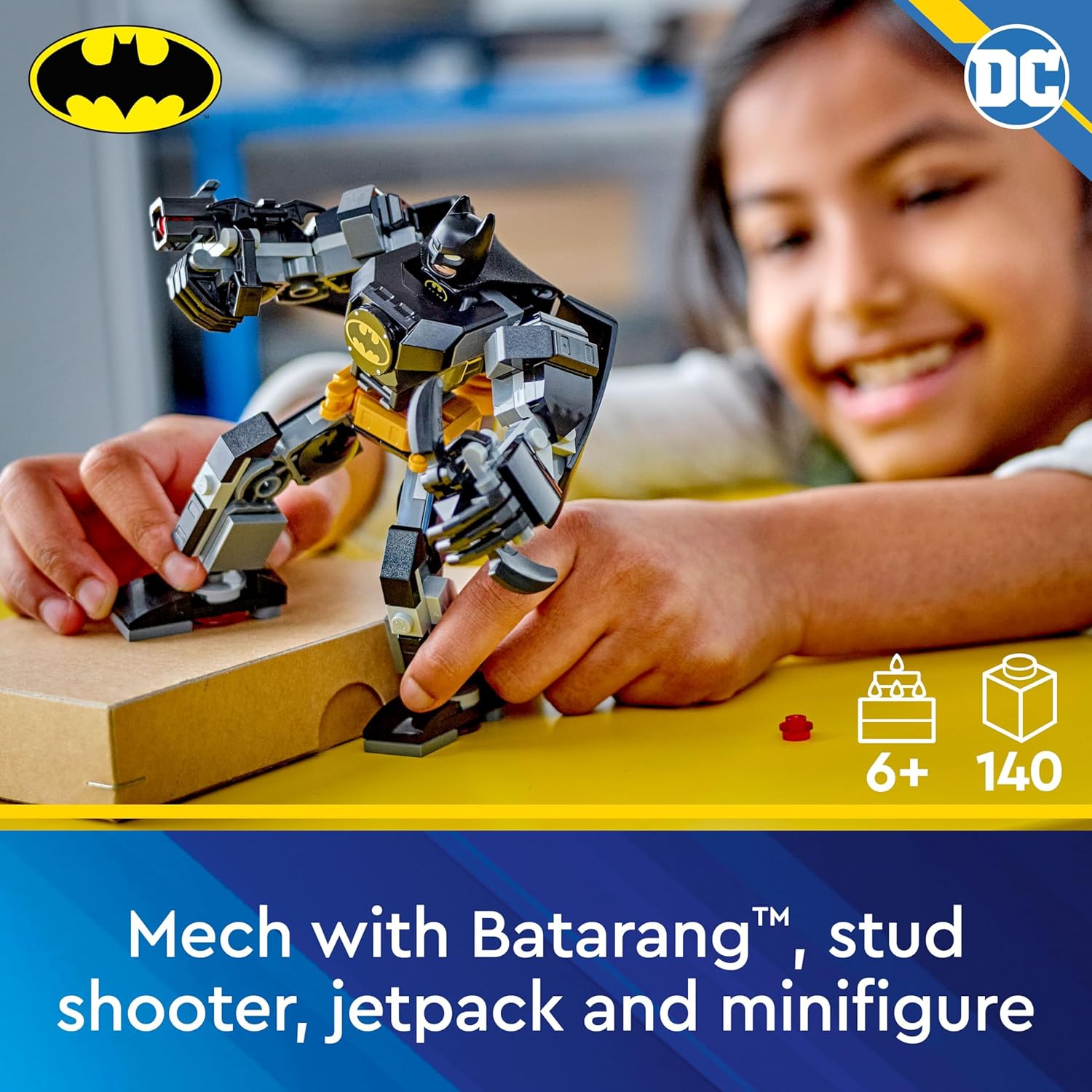 LEGO DC Batman: Batman Mech Armor Super-Hero Toy Set for Ages 6+