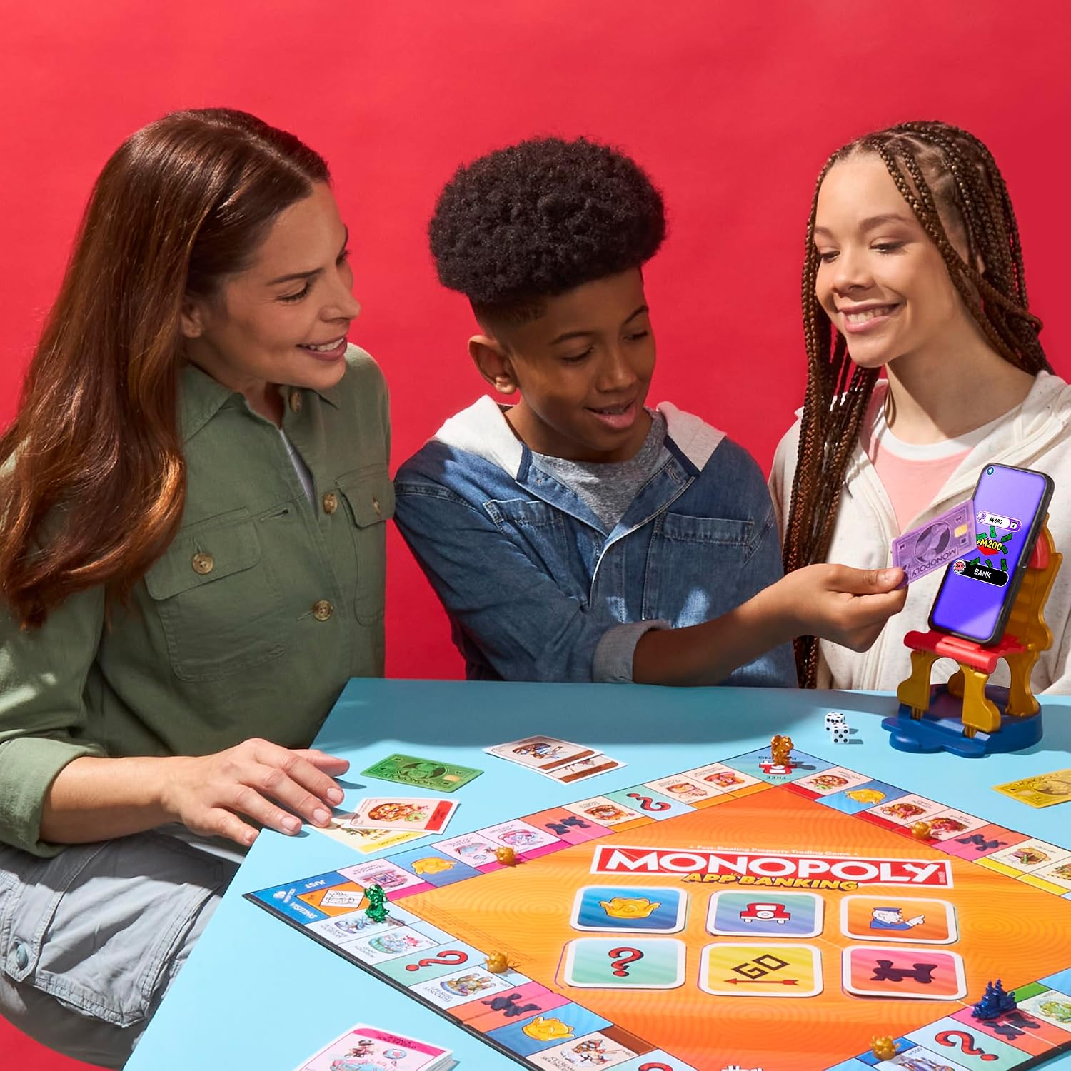Monopoly App Banking Links to Smart Devices, 2-6 Player Family Board Game for Kids & Adults Ages 8+