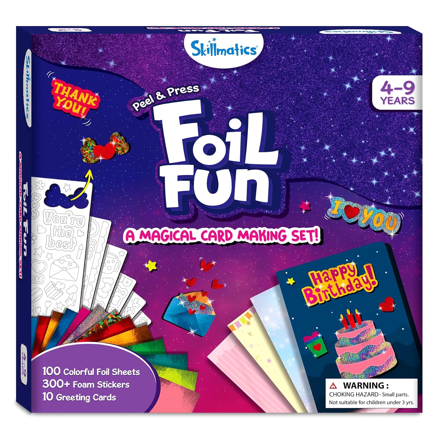 Skillmatics Foil Fun - A Magical Card Making Set Mess-Free Art Craft Kits for Kids Ages 4+