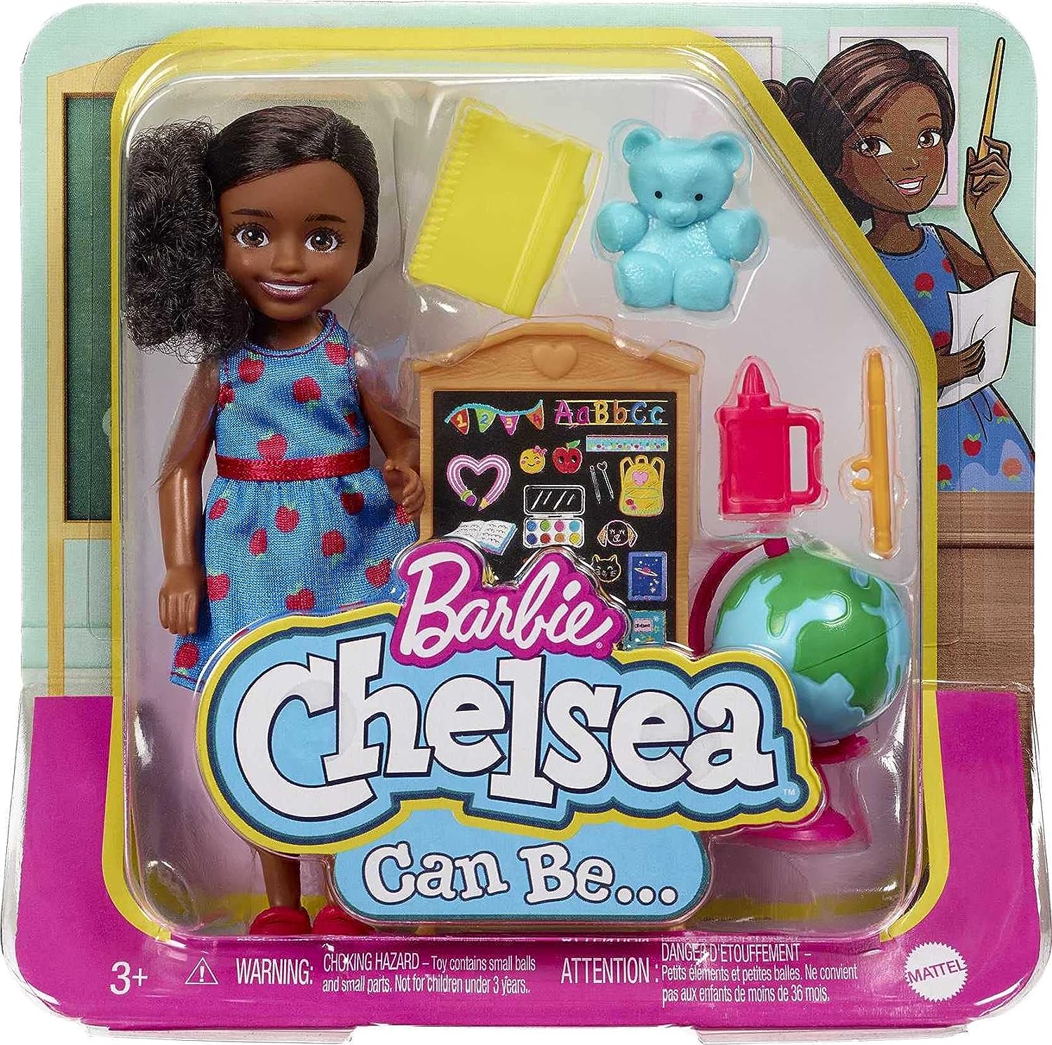 Barbie Chelsea Can Be 6 Inch Brunette Chelsea Teacher Doll Playset for Ages 3 Years Old & Up