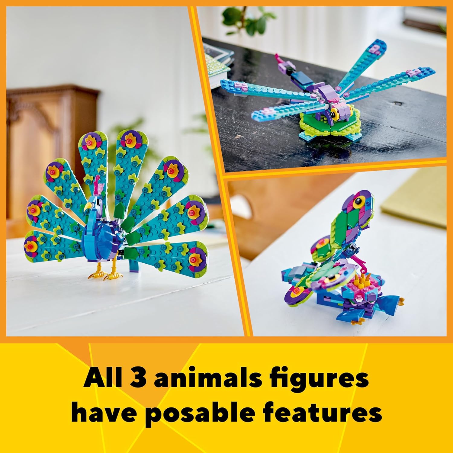 LEGO Creator Exotic Peacock 3in1 Building Kit For Ages 7+