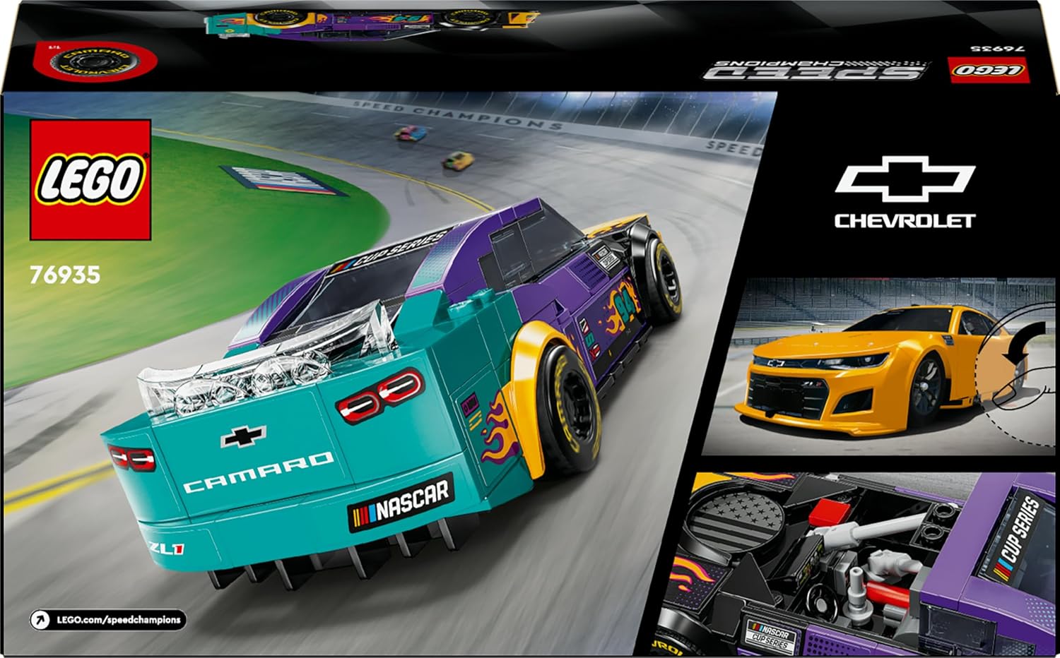 LEGO Speed Champions NASCAR Next Gen Chevrolet Camaro Vehicle Building Kit For Ages 9+