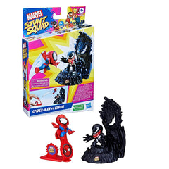 Marvel Stunt Squad 1.5-Inch Spider-Man vs. Venom Playset For Kids Ages 4 Years And Up