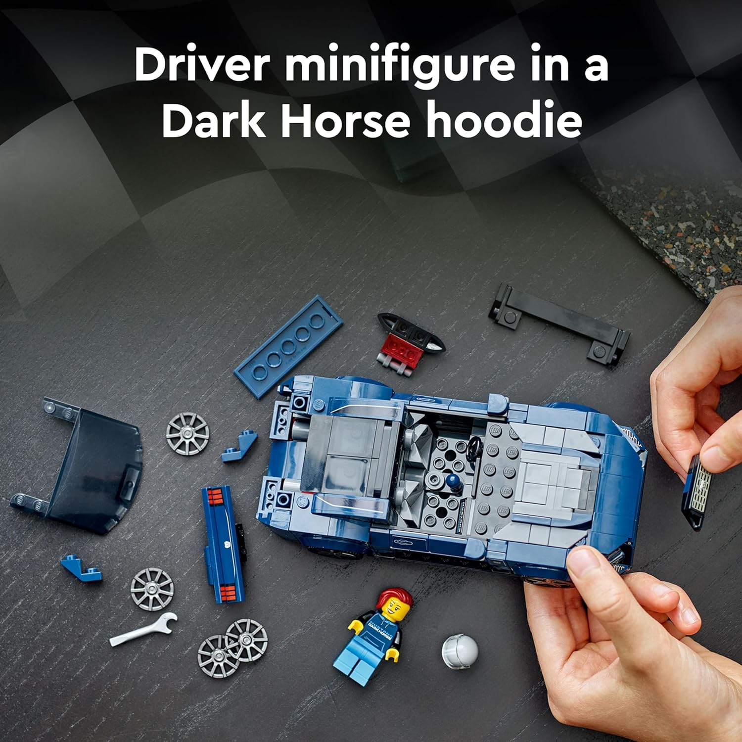 LEGO Speed Champions Ford Mustang Dark Horse Sports Car Set Building Kit for Ages 9+