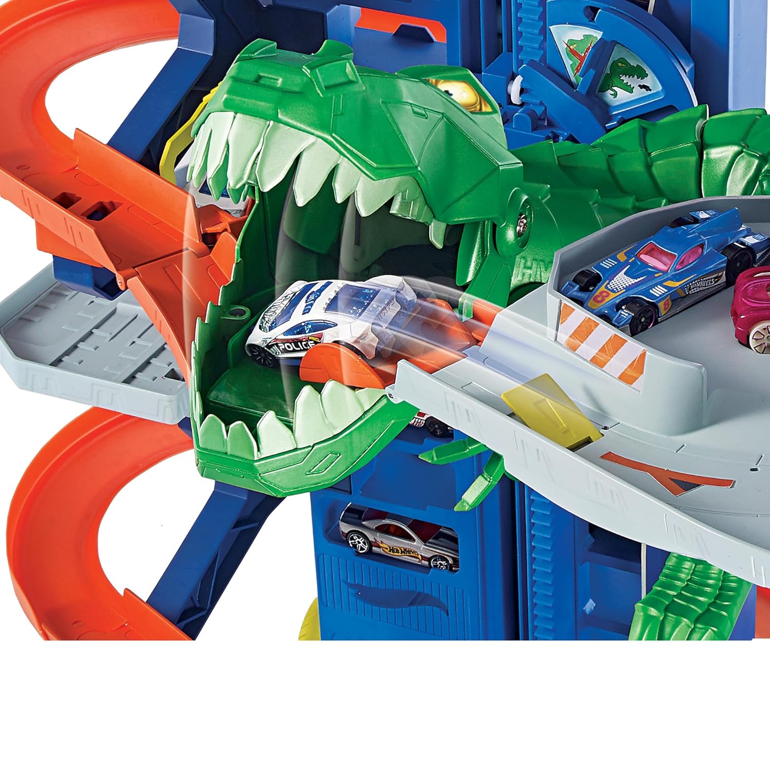 Hot Wheels Ultimate Garage Track Set with 2 Toy Cars with Multi-Level Side-by-Side Racetrack, Storage for 100+ 1:64 Scale Vehicles​ For Kids Ages 5 And Up