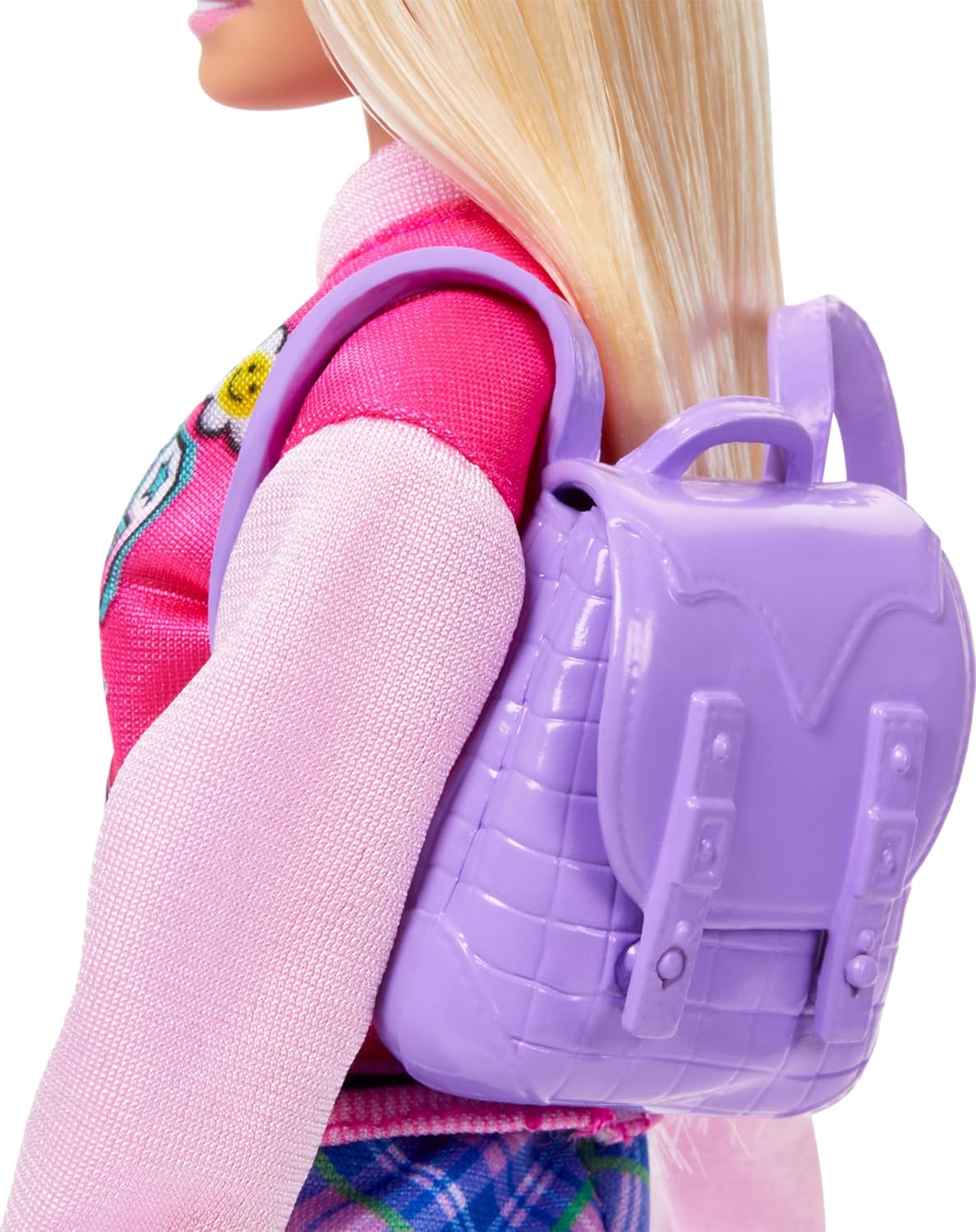 Barbie I Love School Doll & Accessories Toy Set, 7 Pieces Include Backpack, Laptop & More, Blonde Fashion Doll Wears Removable Look