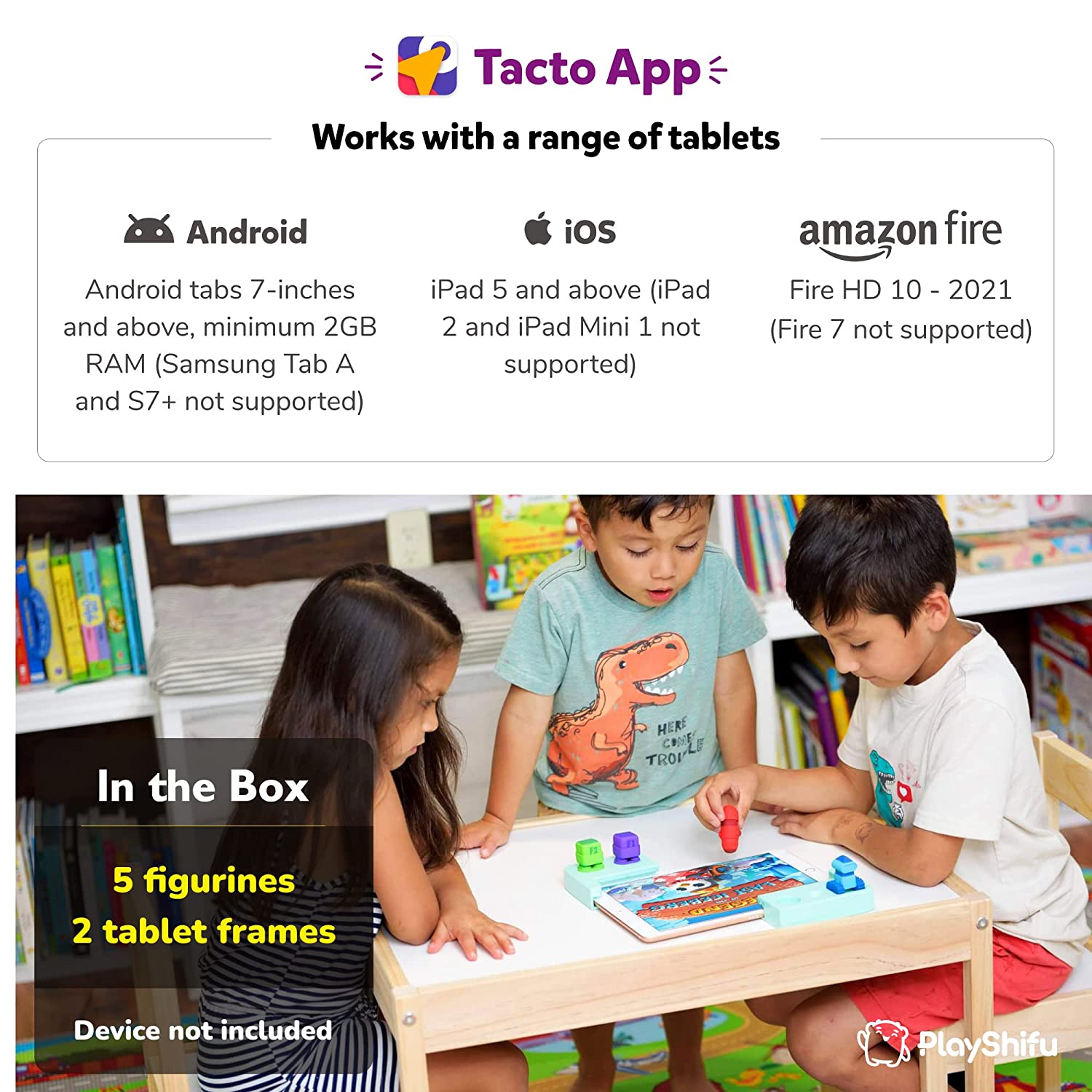PlayShifu Tacto Coding - Interactive STEM Visual Coding Game for Kids Ages 4 Years & Up (Tablet Not Included)