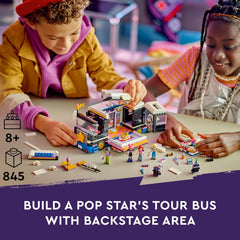 LEGO Friends Pop Star Music Tour Bus Vehicle Building Kit For Ages 8+