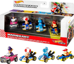 Hot Wheels Mario Kart #4 - 4 Fan-Favorite Characters Vehicle Collectible Gift Set for Kids & Fans Ages 3 Years Old & Up
