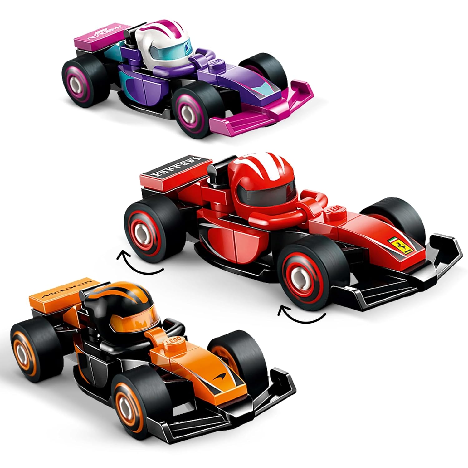 LEGO F1 Collectible Race Cars For Kids and Collectors,Design & Styles May Vary, Any 1 Model