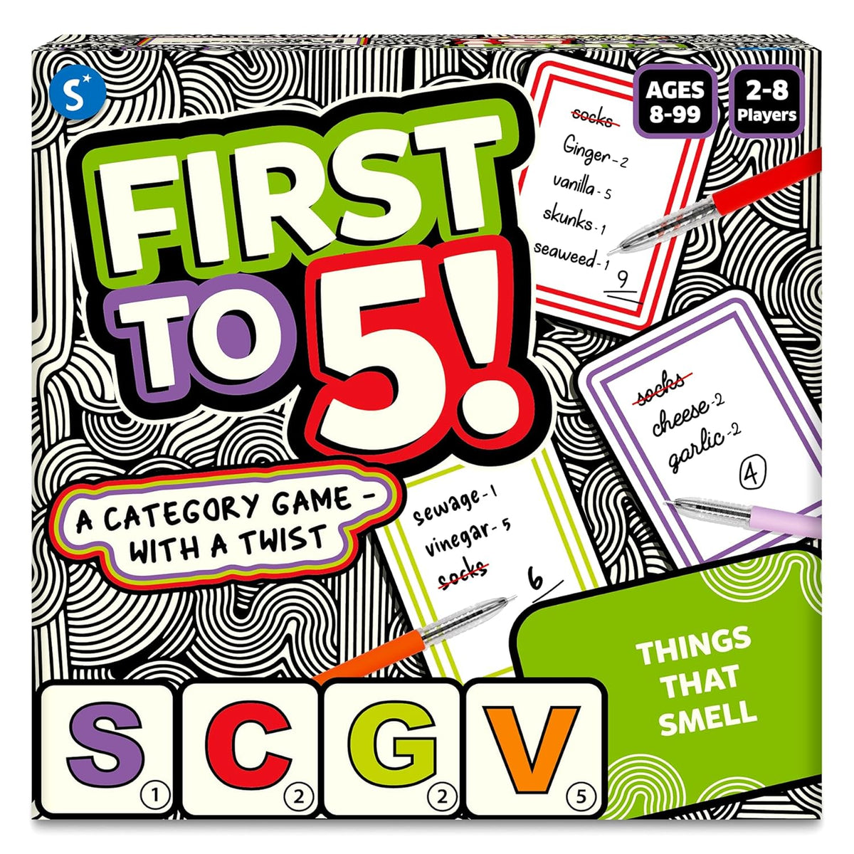 Skillmatics First to 5 Game with a Twist For Kids Ages 8+