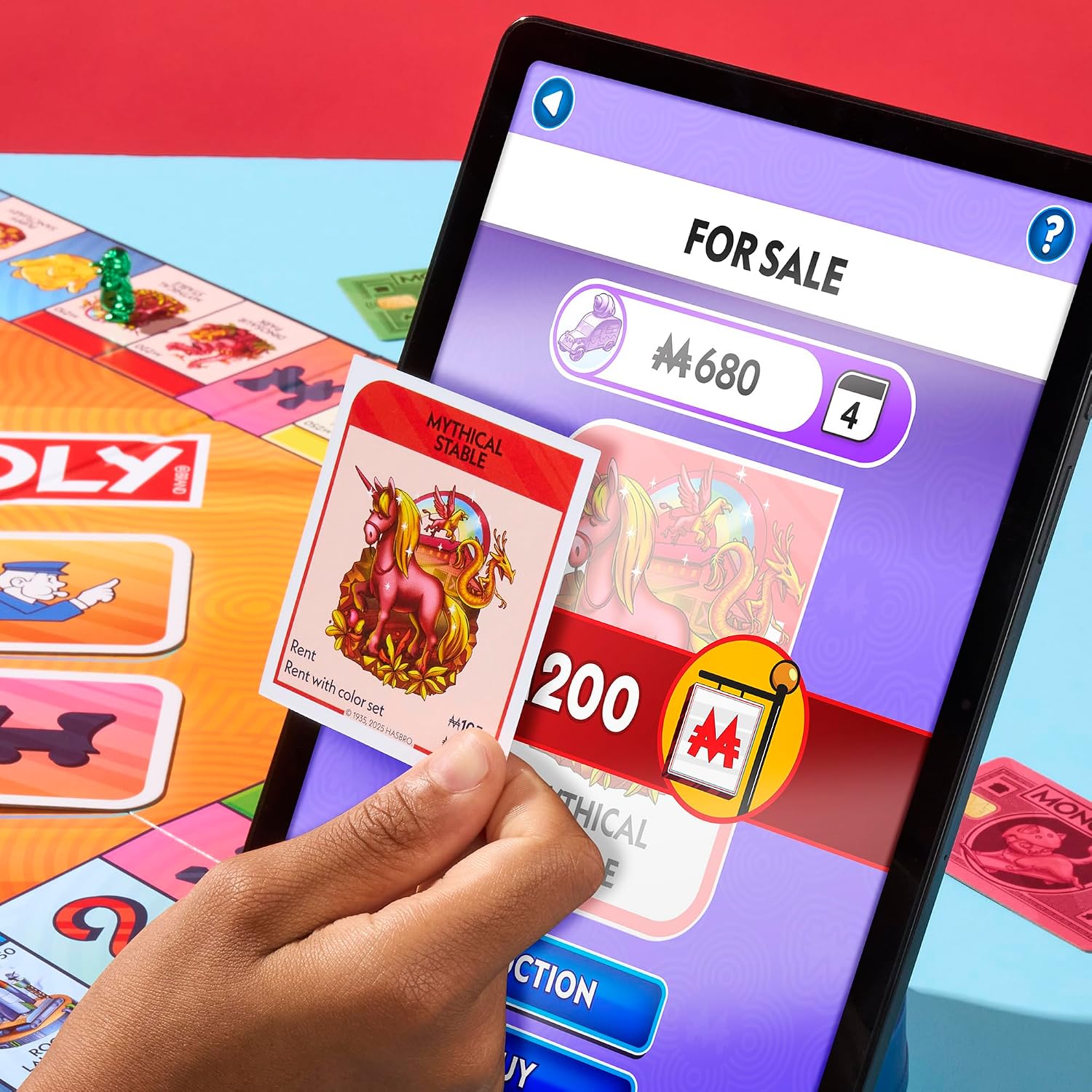 Monopoly App Banking Links to Smart Devices, 2-6 Player Family Board Game for Kids & Adults Ages 8+