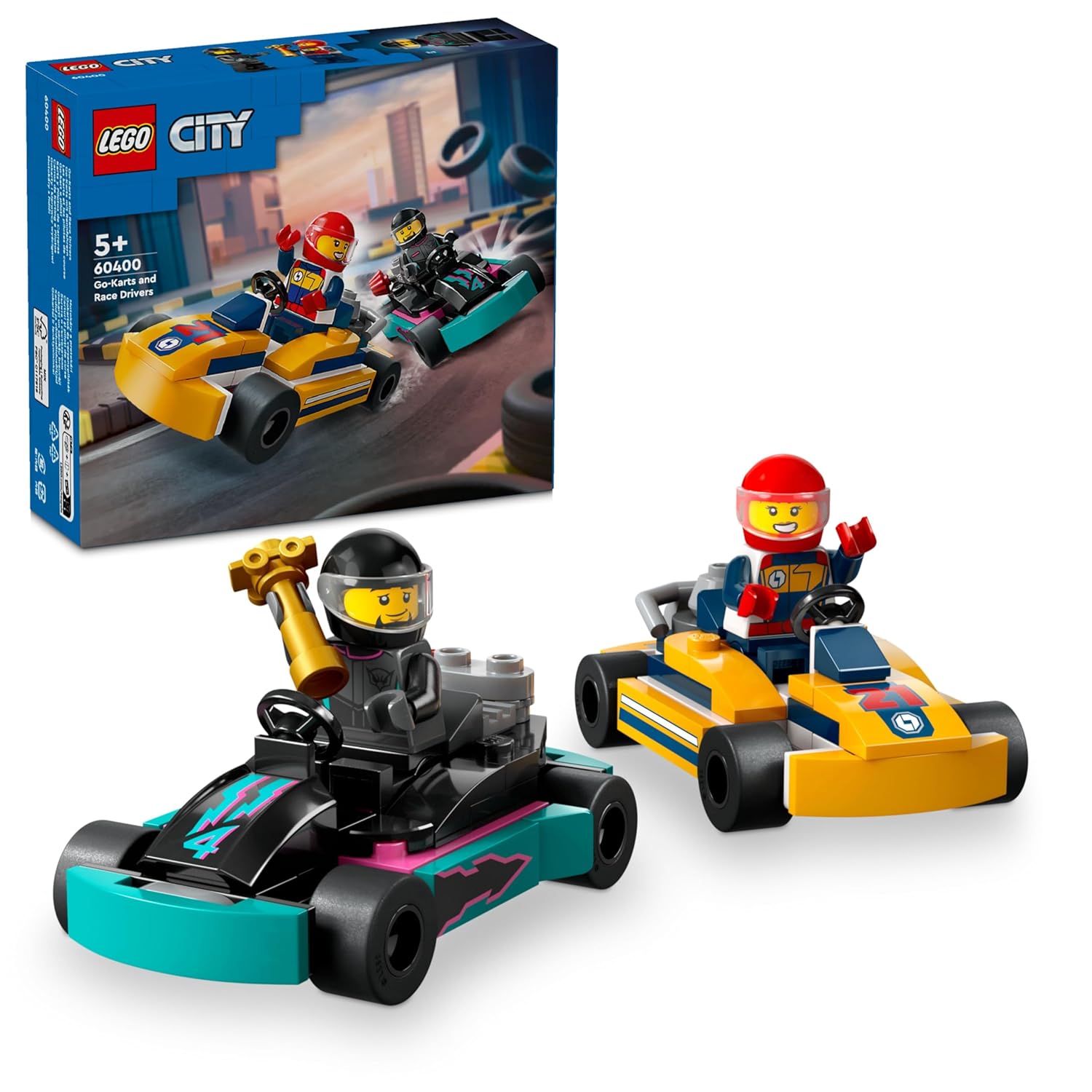 LEGO City Go-Karts and Race Drivers Toy Building Kit for Ages 5+